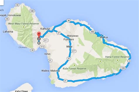 Printable Road To Hana Map With Mile Markers