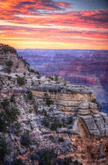 Premium Photo | Sunset at the grand canyon