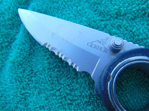 Vintage Gerber USA Remix Folding Tactical Knife. Serrated Edge Knife ...