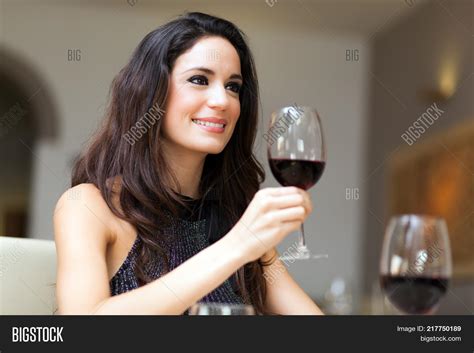 Woman Drinking Wine. Image & Photo (Free Trial) | Bigstock