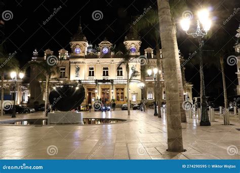 Casino De Monte-Carlo, Monaco, at Night Editorial Image - Image of ...