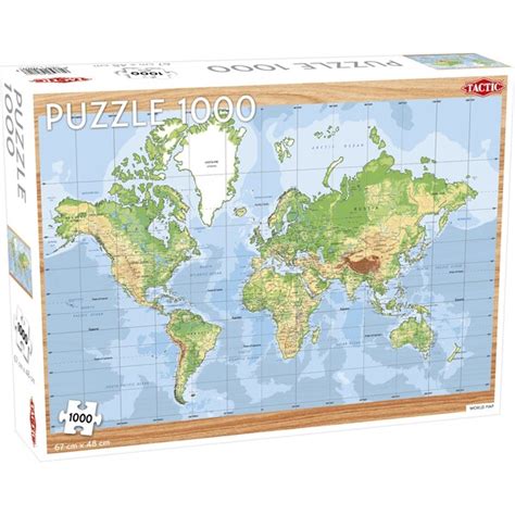 World Map 1000-Piece Puzzle - Tactic Puzzles | Maisonette