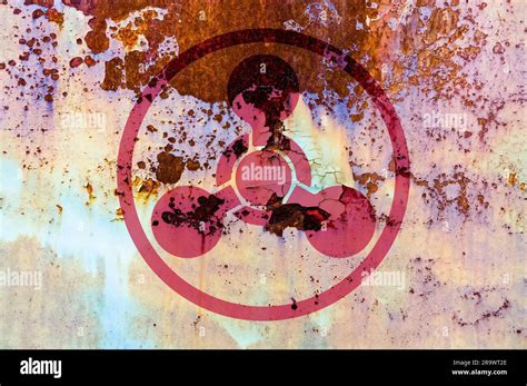 Chemical weapons symbol on a rust metal plate Stock Photo - Alamy