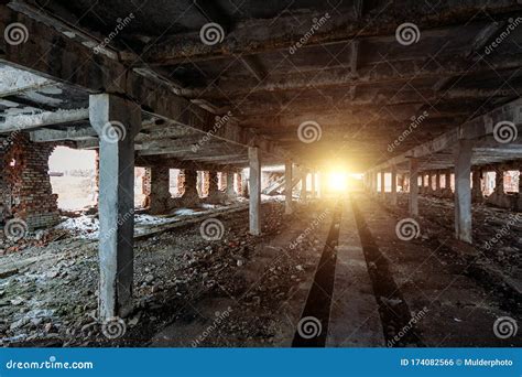 Interior of the Old Ruined Abandoned Barn Stock Photo - Image of damage ...