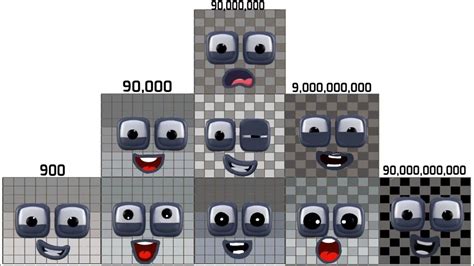 Numberblocks 900 To 90 000 000 000 Billion Form A Pyramid Youtube