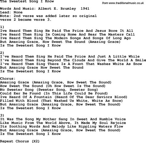 Printable Lyrics To Songs