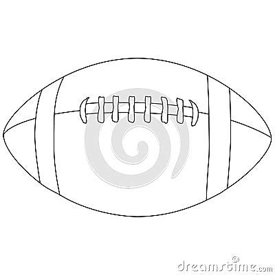 American Football Ball Outline Stock Illustration - Image: 55151425