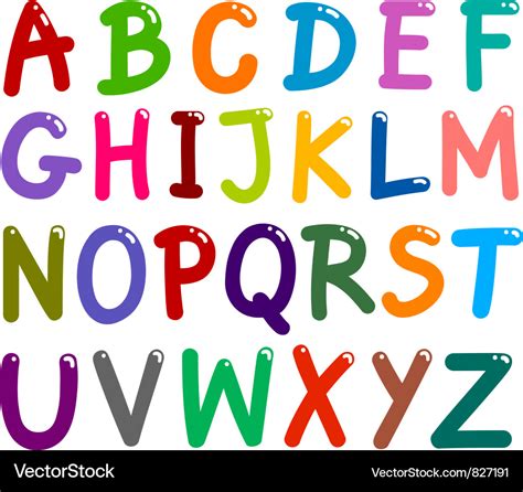 Colorful capital letters alphabet Royalty Free Vector Image