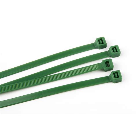 200mm x 4.8mm Green Nylon Cable Ties (PK 100) | Securefix