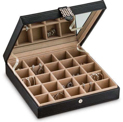 Glenor Co Earring Organizer - Classic 25 Section Jewelry Box / Case ...