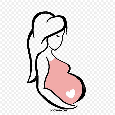 Black Pregnant Woman Clipart Transparent Background, Pregnant Woman ...