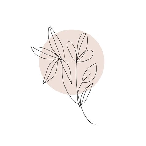 Premium Vector | One line drawing minimalist flower illustration in ...