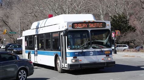 2012 New Flyer C40LF #641 on the (A) Train Shuttle Bus at Broadway and ...