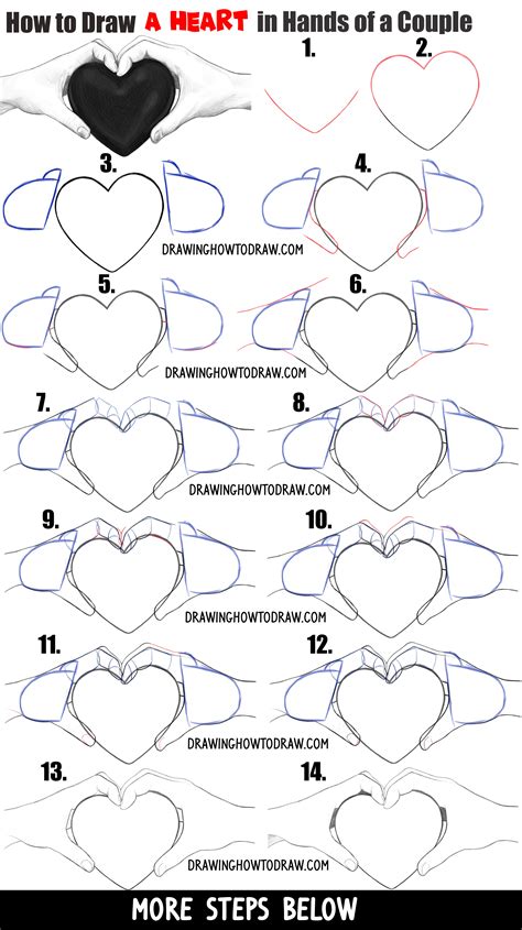 How To Draw Holding Hands Step By Step Easy - Begin by sketching the ...