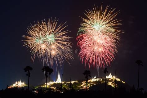 Fireworks Festival in Thailand Stock Image - Image of festival ...