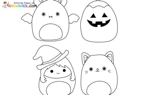 Halloween Squishmallow Coloring Pages