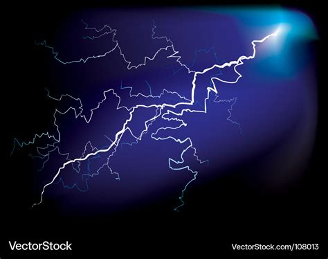 Lightning strike Royalty Free Vector Image - VectorStock