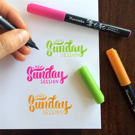 Brush Pen Calligraphy & Lettering: Instagram Sessions on Behance