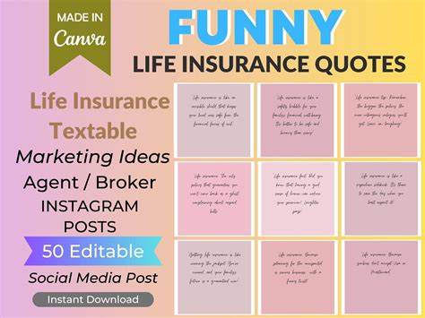 50 Funny Life Insurance Memes Life Insurance Agent Marketing CANVA ...