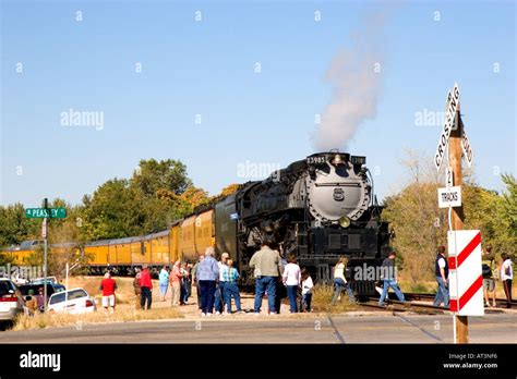 Historic Challenger locomotive steam engine during September 2005 visit ...