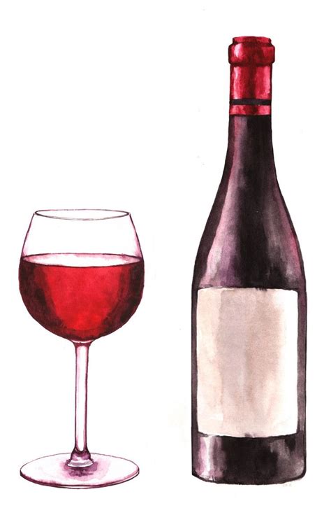 Wine Bottle And Glass Drawing at PaintingValley.com | Explore ...