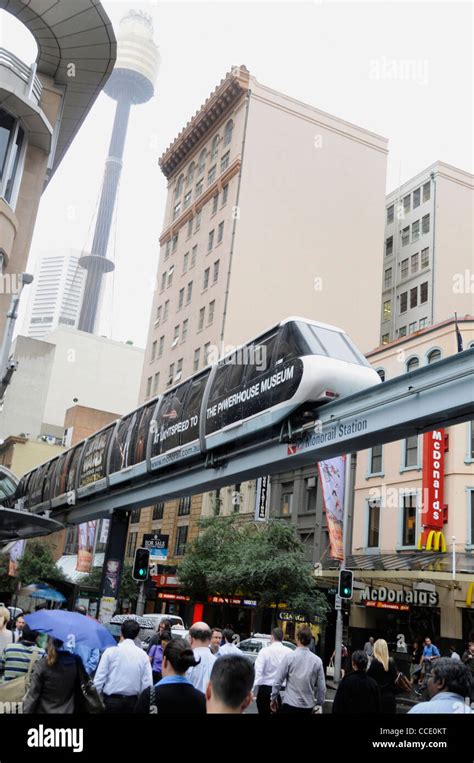 Sydneys monorail system train monorail rail streets sydney hi-res stock ...