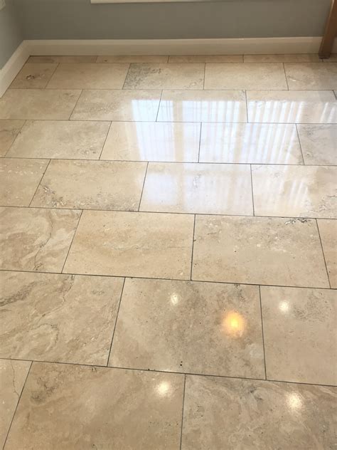 Achieving a Deep Shine on Travertine in Stoke on Trent - Stone Cleaning ...