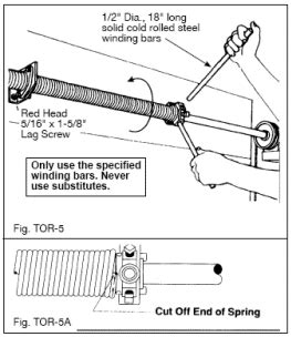 Garage Door Torsion Spring Winding Chart | Dandk Organizer