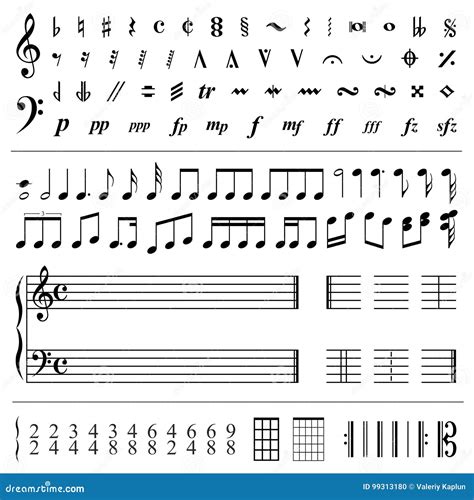 Music Notes and Symbols - Illustration Stock Illustration ...