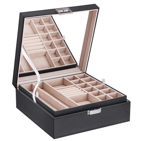 Buy Jewellery Box Organiser 40 Section Display Tray Storage Case Drawer ...