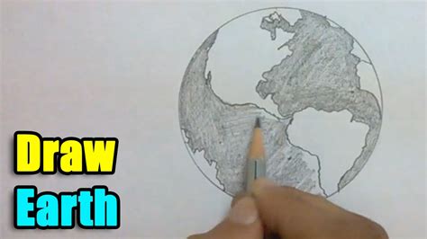 Pencil Realistic Earth Drawing