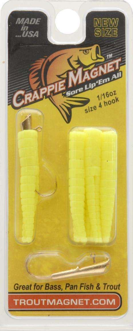 Leland Lures White/Chartreuse Crappie Magnet - 1/16 Ounce, Size 4 ...