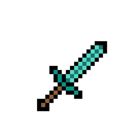 Pixilart - Minecraft Diamond Sword by starune