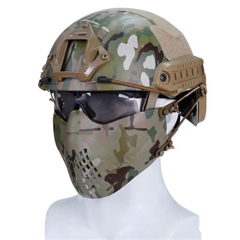 2018 New Tactical dual mode protection system camouflage CS Half Face ...