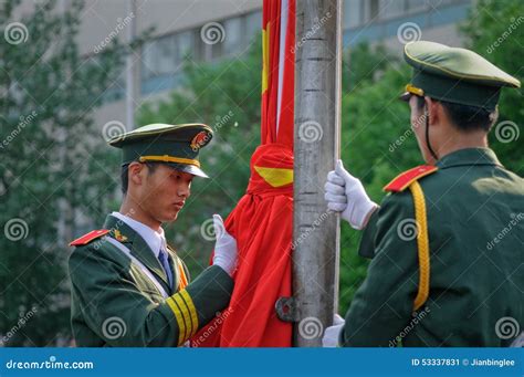 The Chinese National Flag Ceremony Editorial Photo - Image of countries ...