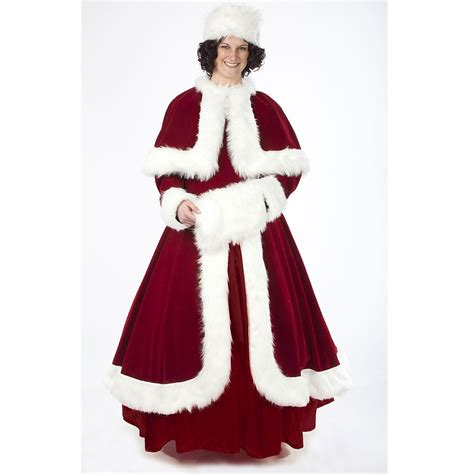 Mrs. Claus Outfit With Dress And Cape