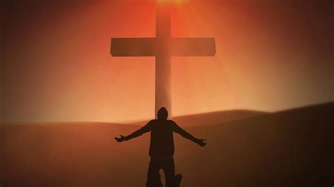 Kneeling At The Cross Wallpaper