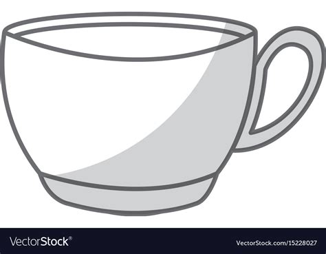 Shadow coffee cup cartoon Royalty Free Vector Image