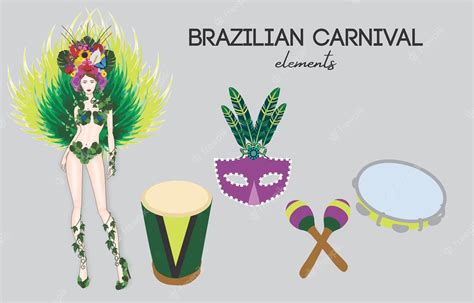 Premium Vector | Carnival elements set