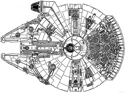 Millennium Falcon Line Art - ART BKP