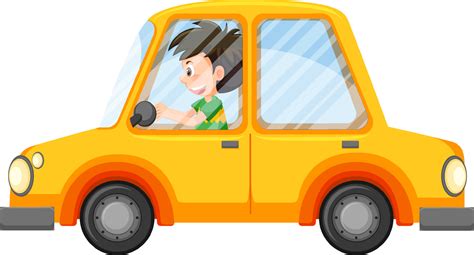 Driver boy in a car cartoon 8138784 Vector Art at Vecteezy