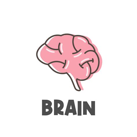 Simple brain line art illustration logo 12687417 Vector Art at Vecteezy