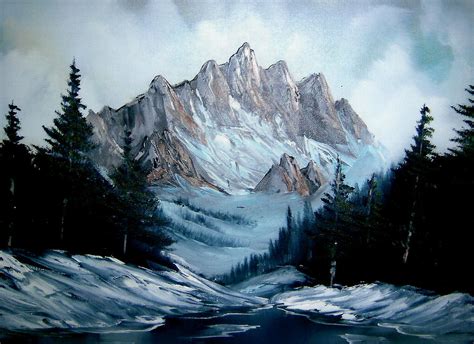 Rocky Mountain Winter Painting by Samuel Jaycox