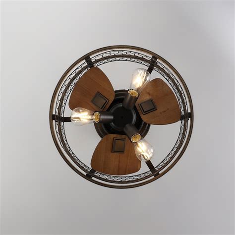 Luxury Farmhouse Rustic Reversible Ceiling Fan with Lights 3-Blade Wire ...