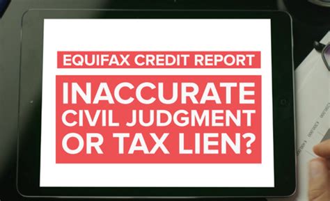 Consumers Damaged as a Result of Inaccurate Tax Liens or Civil Judgments