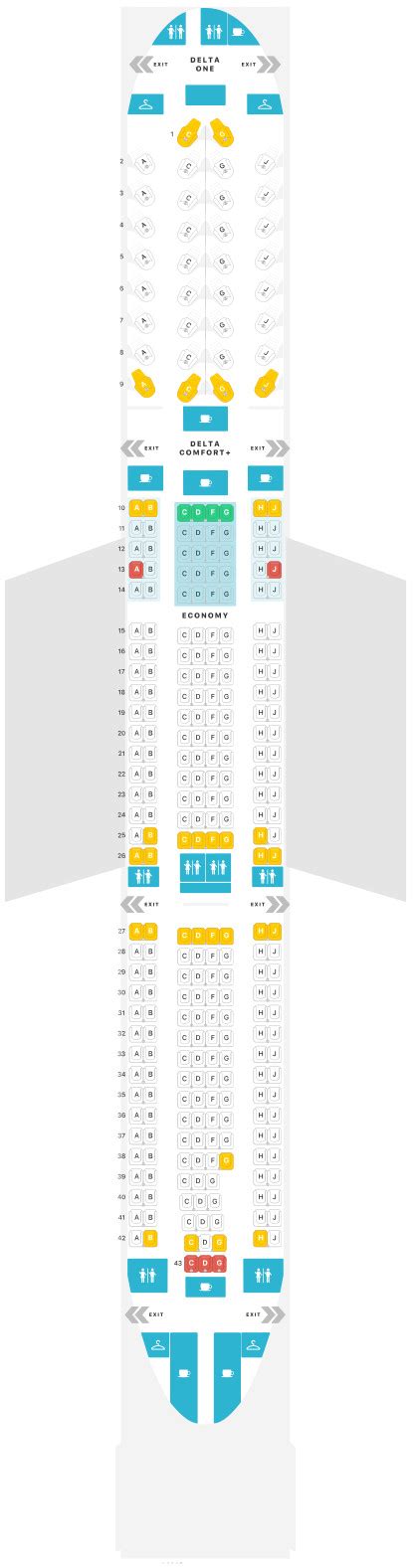 Airbus A330 300 Delta Seat Map - Airportix