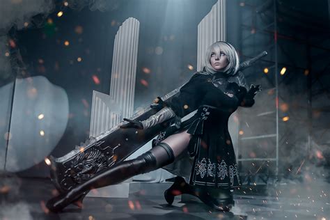 Nier Automata 2B CosplayGirl 4k Wallpaper,HD Games Wallpapers,4k ...