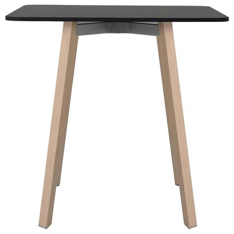 Emeco Su Small Cafe Table in Wood with Black Laminate Top by Nendo For ...