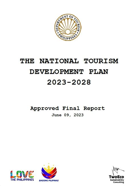 Philippine Department of Tourism National Tourism Development Plan 2023 ...