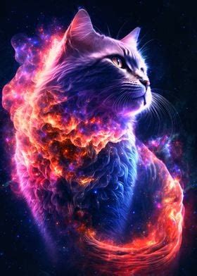 Cat In Galaxy Wallpaper